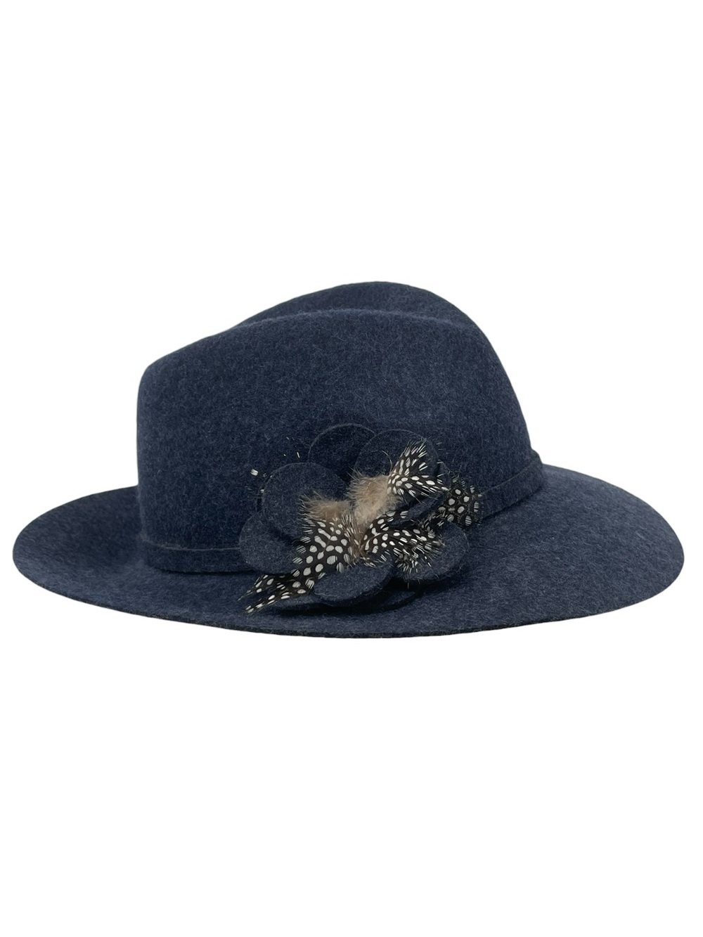 Adora Navy Blue Classic Stylish Casual Travel Wool Fedora/Hat